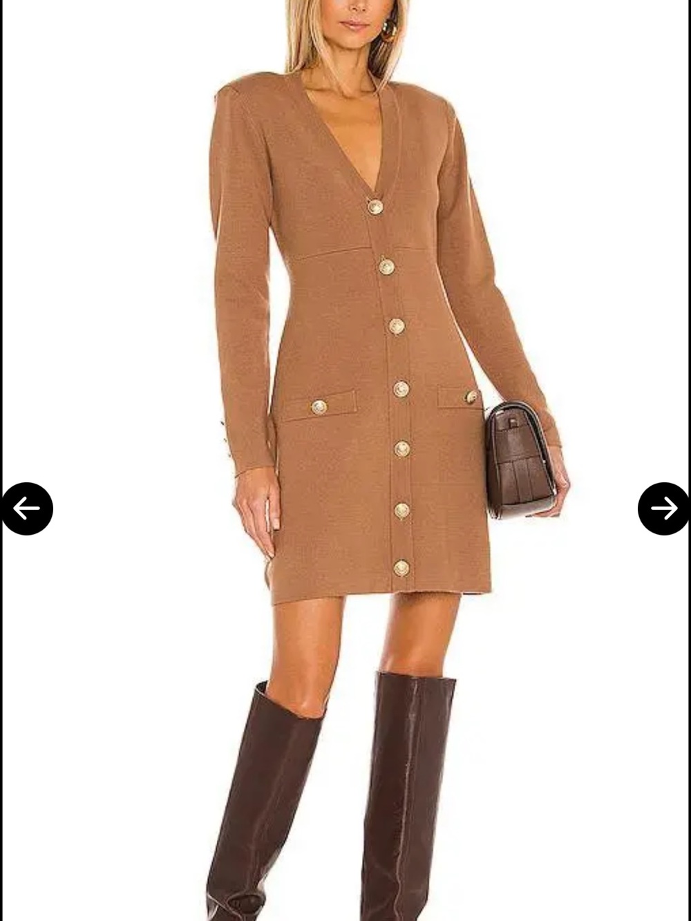 L’AGENCE Brianna V Neck Mini Dress